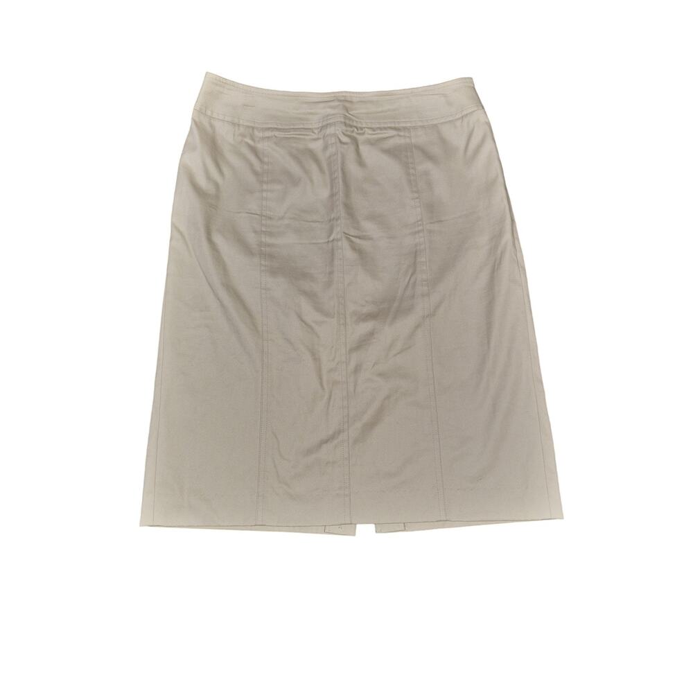 Talbots Skirt Womens 10 Beige Knee Length 100% Cotton Made in Japan Classic Work